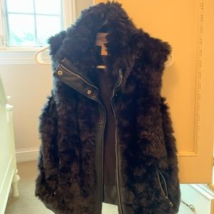 Forever 21 Furry Black Vest